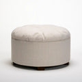 Pouf imbottito dalle linee moderne, beige, per la casa