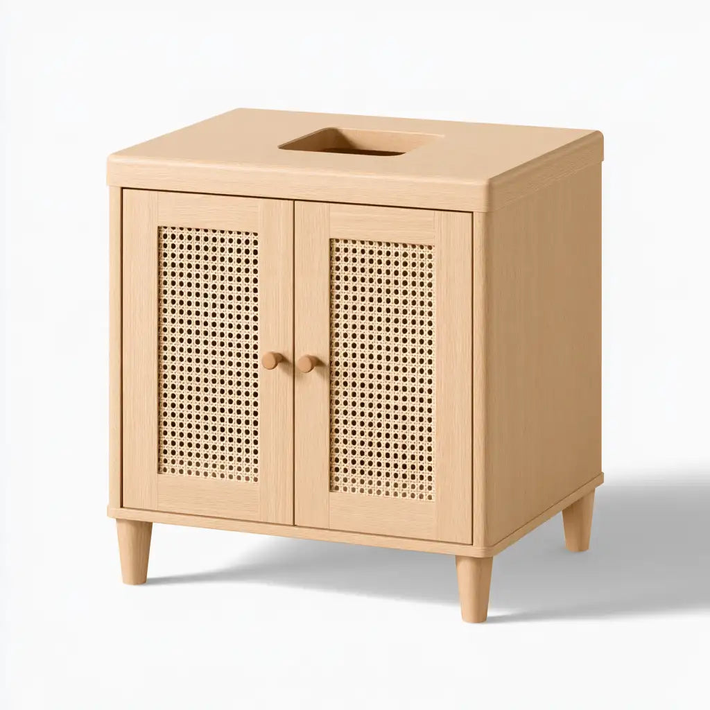 Mobile contenitore dalle linee moderne, beige, per la casa