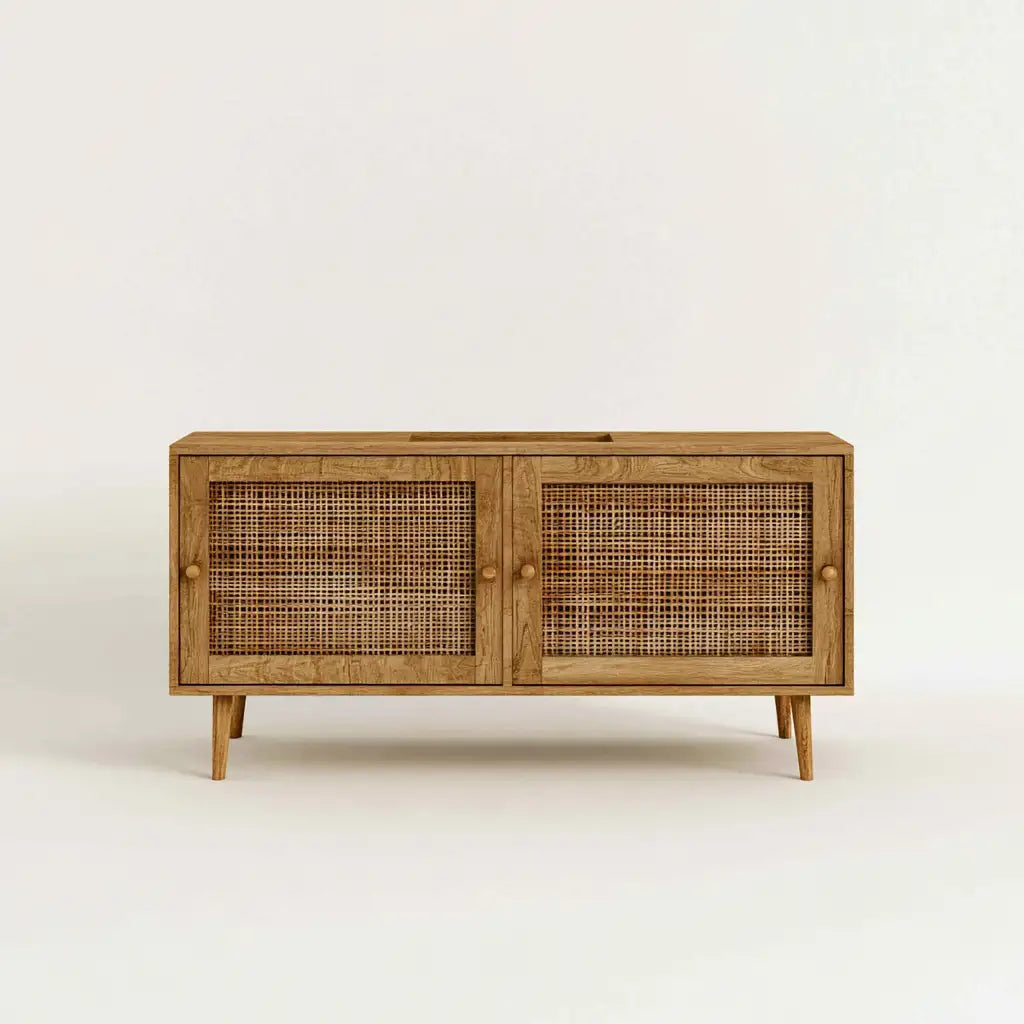 Mobile contenitore dal design essenziale, beige, per la casa